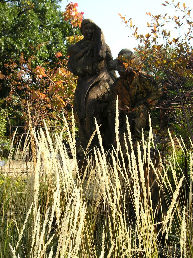 Tree sculpture in grasses